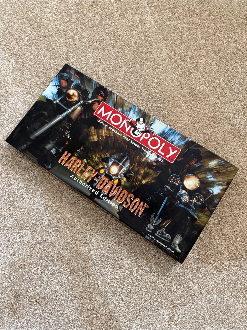 Harley-Davidson Monopoly Board Game - Black, Orange, Red